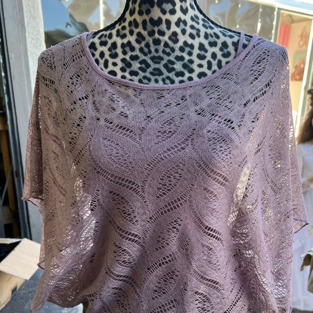 Lace Lavender top with Cami underneath